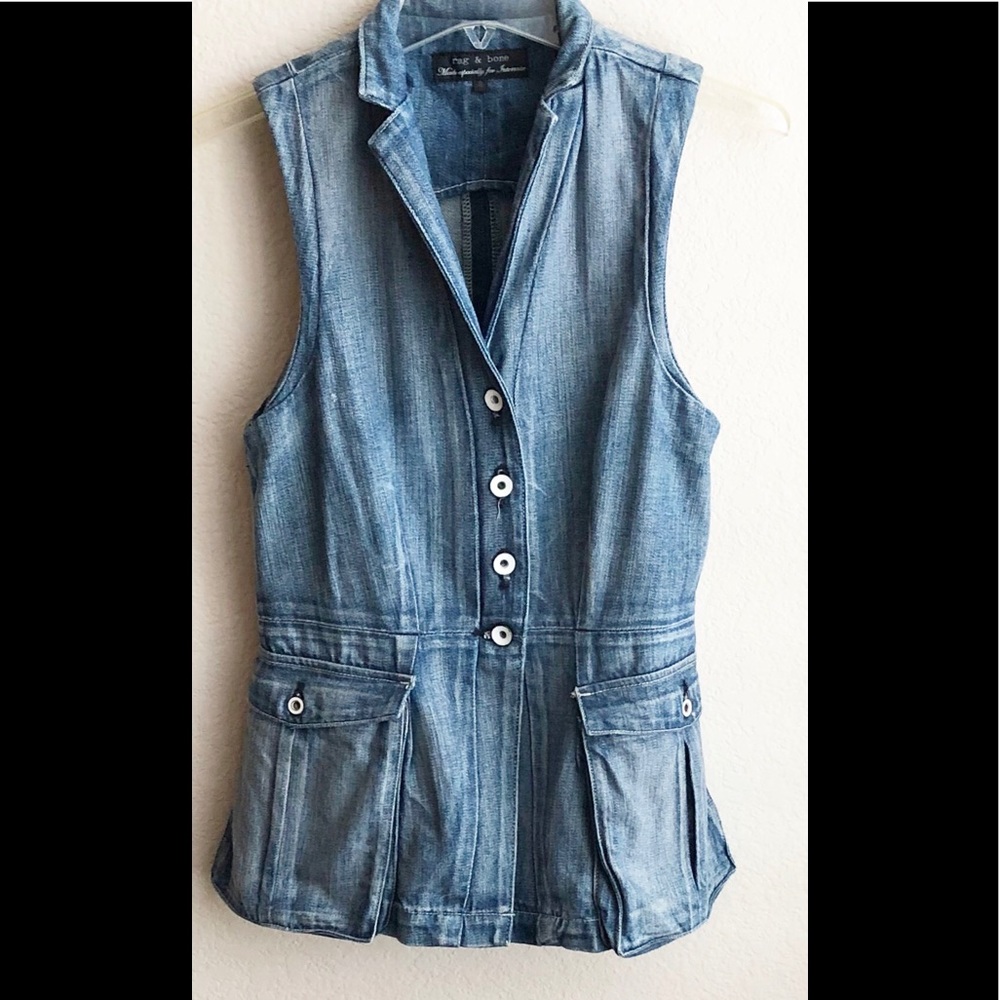Rag & Bone Made for Intermix Denim Vest